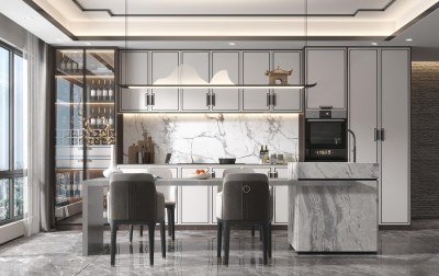 新中式餐厅3D模型下载